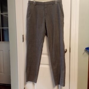 Calvin Klein Men's Slim Fit Gray Dress Suit Pants Poly Rayon Mix 32 X 32 EUC